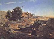 Agar dans le desert (mk11)  Jean Baptiste Camille  Corot